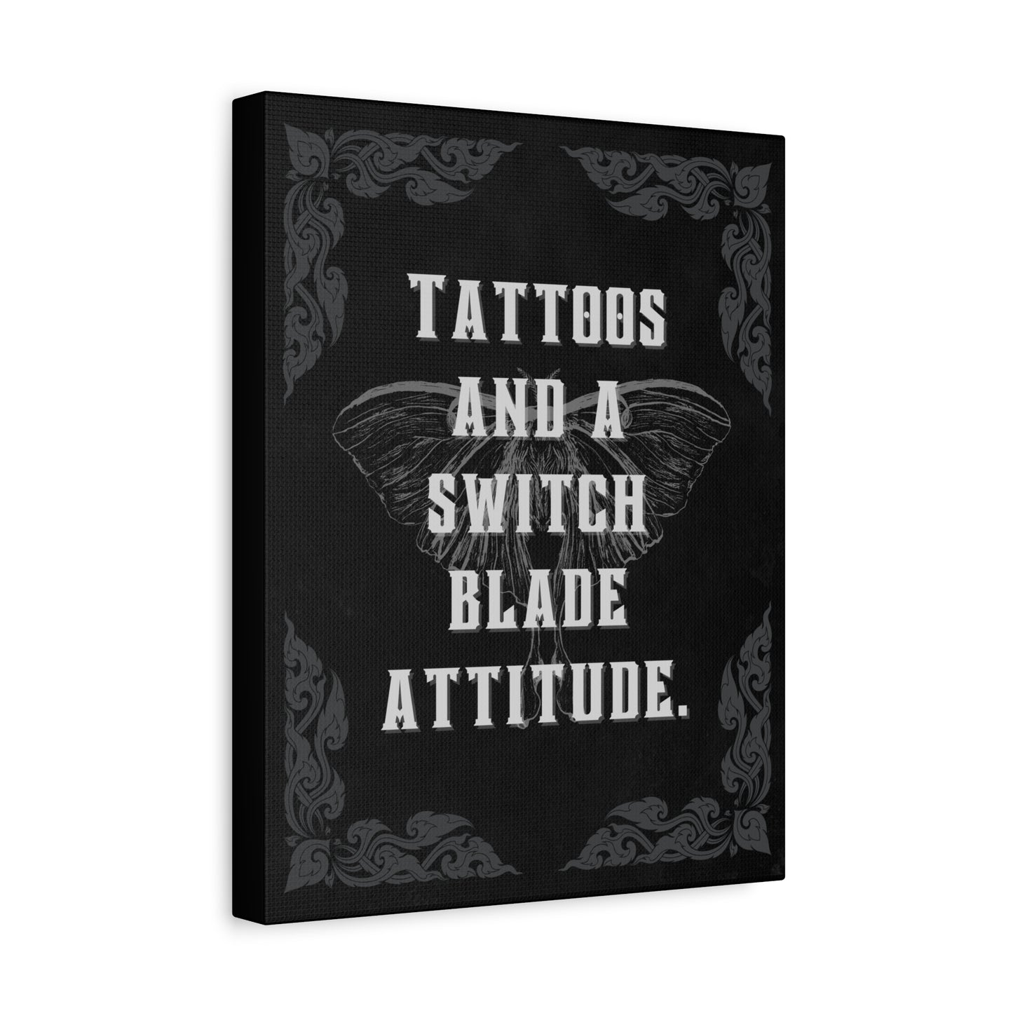"Tattoos and a Switchblade Attitude" Canvas Print