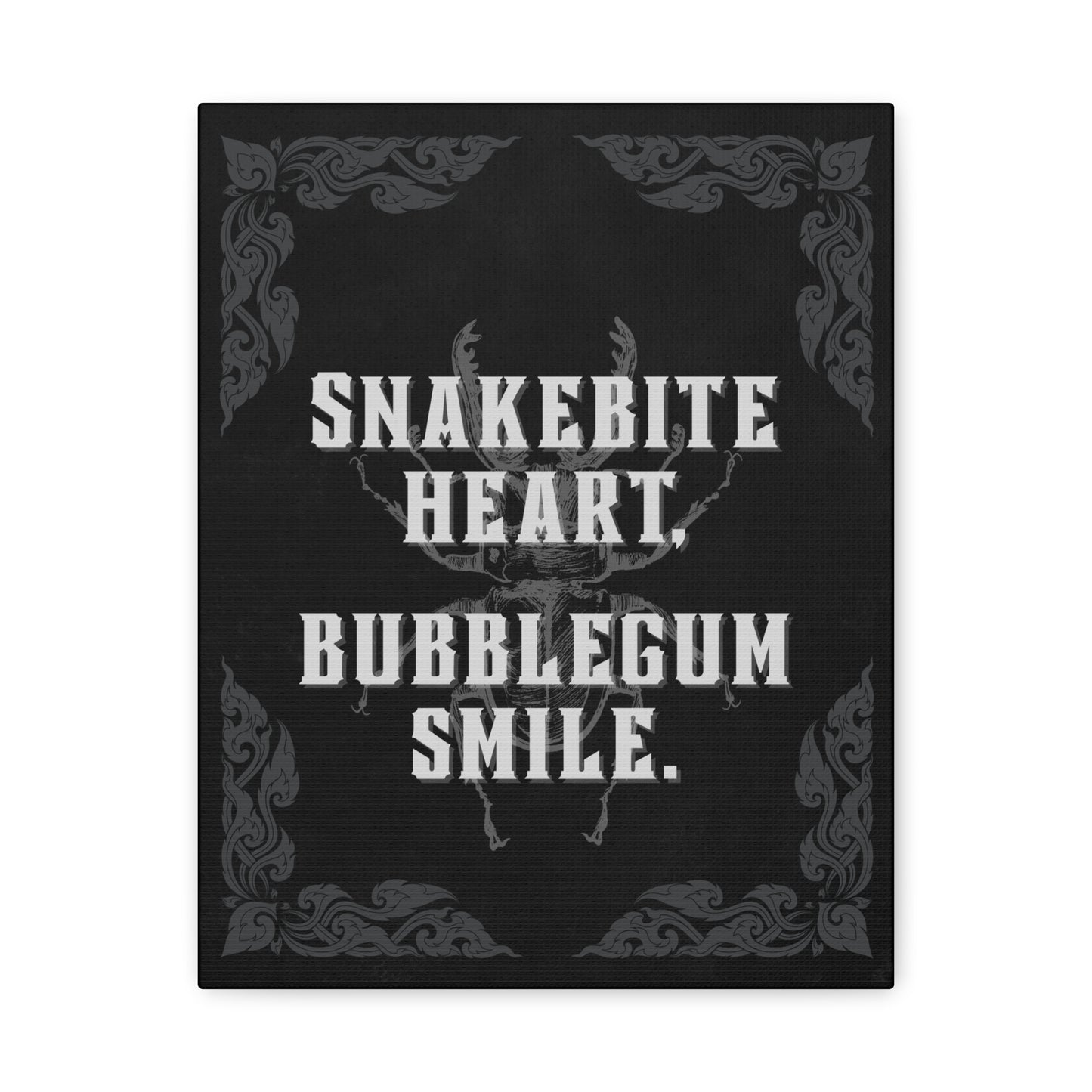 Snakebite Heart Bubblegum Smile Canvas Print