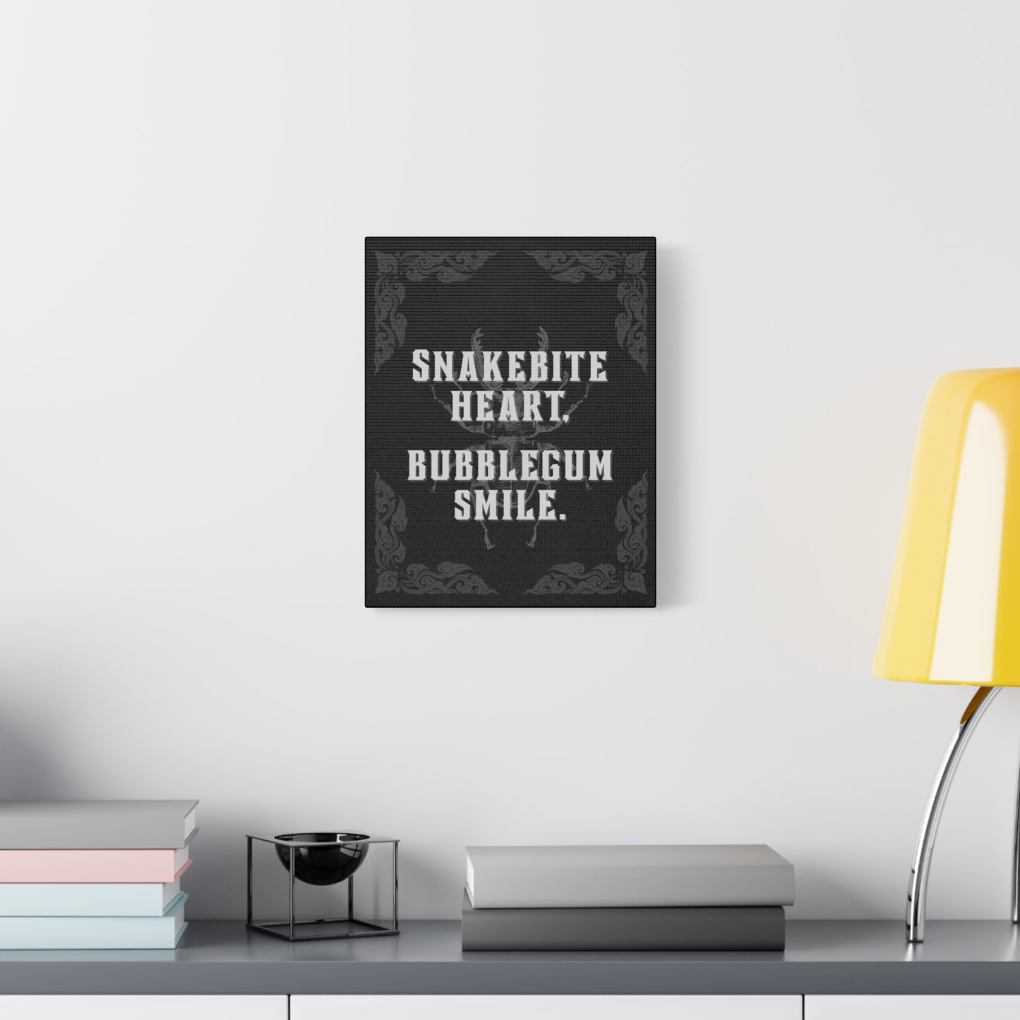 Snakebite Heart Bubblegum Smile Canvas Print