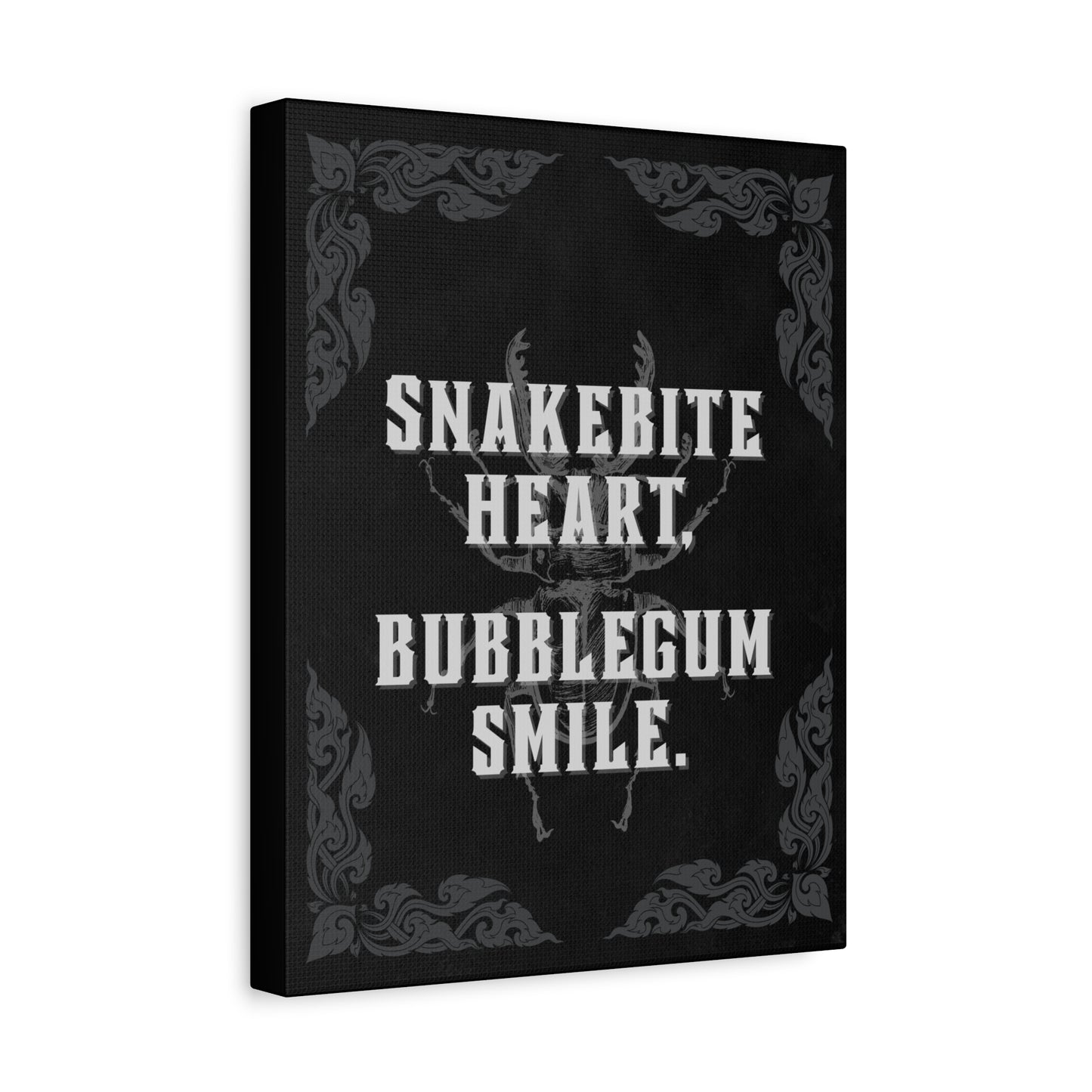 Snakebite Heart Bubblegum Smile Canvas Print