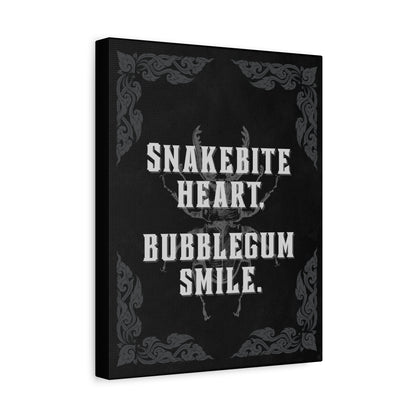 Snakebite Heart Bubblegum Smile Canvas Print