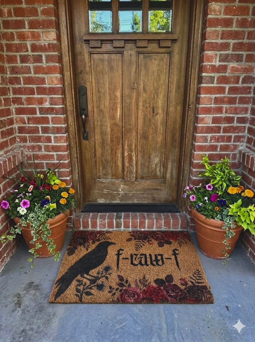 Raven & Rose F*ck Off Gothic Floral Doormat