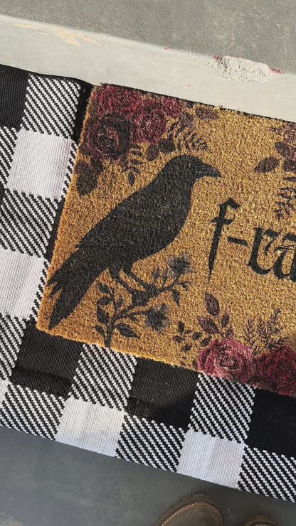 Raven & Rose F*ck Off Gothic Floral Doormat